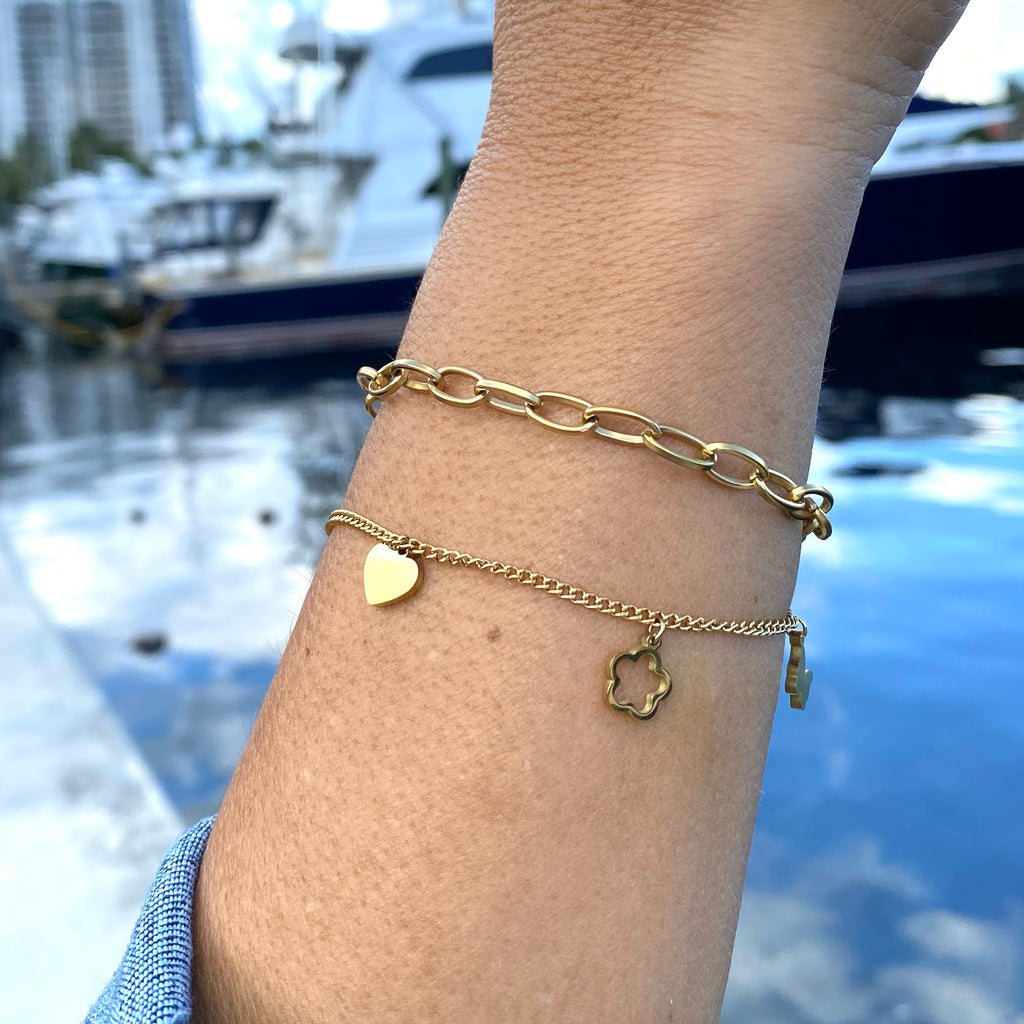 14K Rose Gold Diamond Charm Bracelet – Maurice's Jewelers